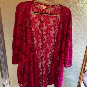 LuLaRoe Fuschia Lace Lindsay